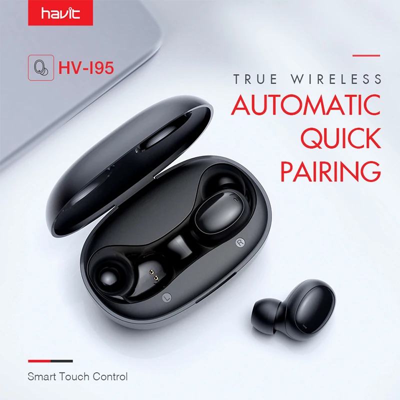 HAVIT i95 Touch Control Bluetooth Earphones Noise Cancelling Headset FreeRole HD Stereo Wireless headphones Earbuds Dropshipping