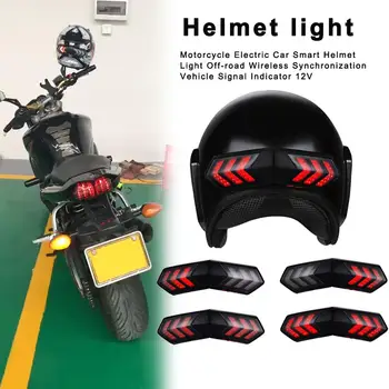 

Waterproof 12V Motorcycle Helmet LED Smart Helmet Light Off-road Wireless Turn Signal Light Indicators For Motorcycle Helmet