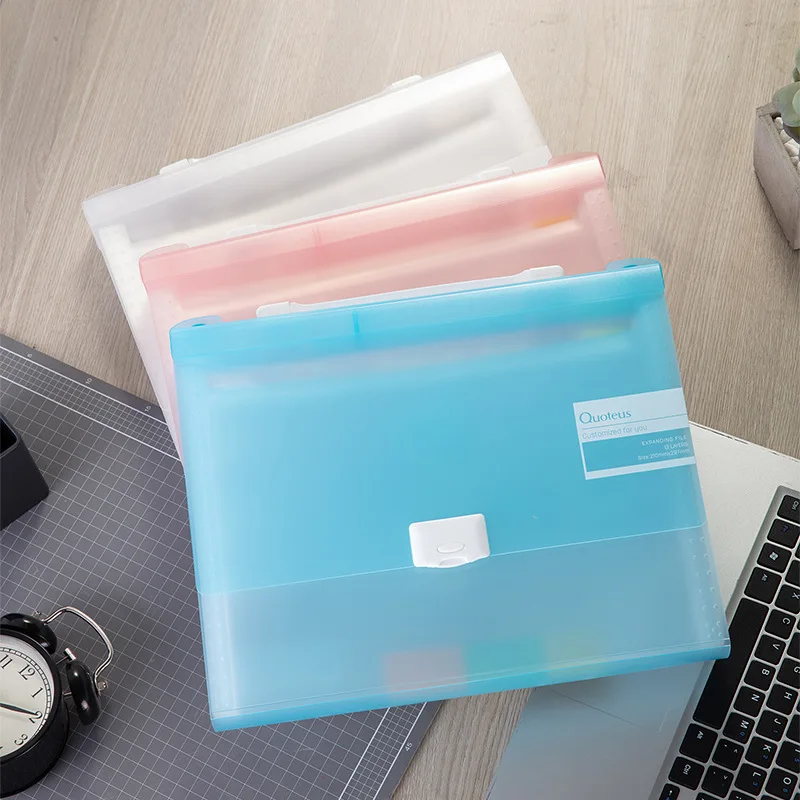 

Deli 72536 Folder Multilayer Info Booklet Test Paper Storage Bag for Student Trash File Holder Large-Volume