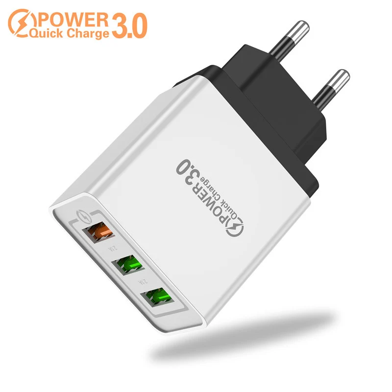 Зарядное устройство с 3 USB портами и поддержкой быстрой зарядки 0|Зарядные