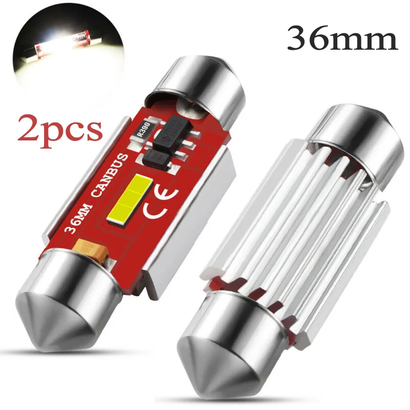 36 мм светодиодный светильник Canbus 1860 SMD Белая интерьерная лампа из алюминиевого
