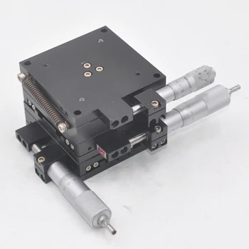 

Xyr Axis 80*80mm manual fine adjustment platform linear cross guide rail small angle rotation fine adjustment sliding table SPC