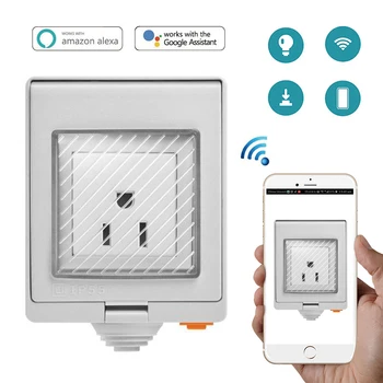 

2020 NEW SONOFF S55 Wi-Fi Smart IP55 Waterproof Socket Work With Amazon Alexa Google Assistant Smart UK US FR DE ZA AU Plug
