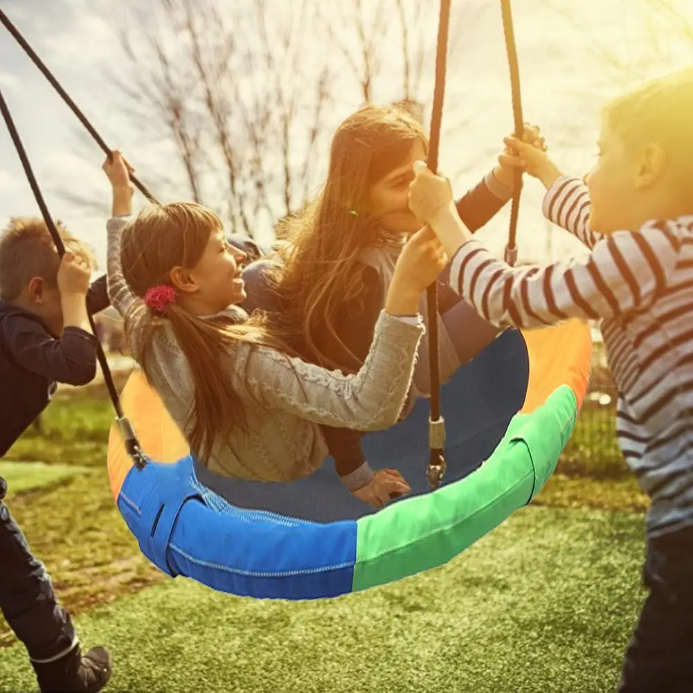 100cm Outdoor Children's Swing 900D Oxford Cloth Round Tree Swing Butterfly Swing Outdoor Toy 4