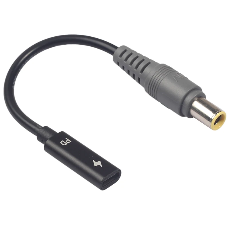 

USB Type C Female PD Charging Cable Cord for Lenovo Thinkpad X61S R61 T410 T420S T400 T430 SL400 E425 Laptop Power Charger Adapt