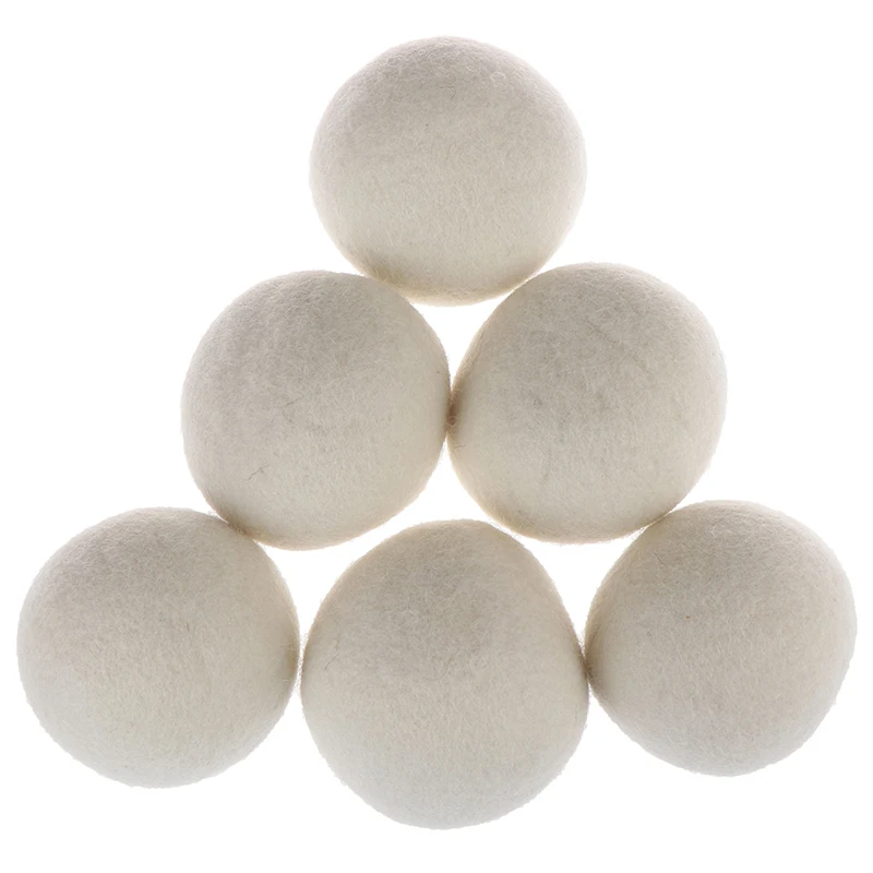 Прачечная чистый мяч 6 шт./упак. многоразовые натуральный органический смягчитель ткани Прачечная мяч сушилка для органической шерсти премиум-класса шарики