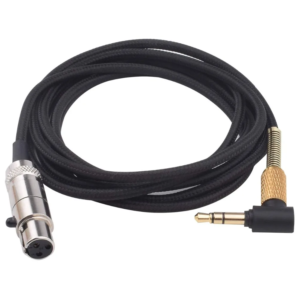 5N OCC OFC Nylon Braided Replacement Mini XLR 3 Pin Female Cable Extension Cord For Pioneer HDJ-2000 HDJ2000 HDJ 2000 Headphones