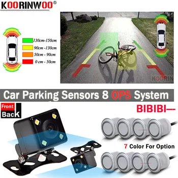 

Koorinwoo Original Car Design OPS AHD Digital Parkmaster Security camera Rearview With Parking Car Sensor 8 Buzzer Detector Safe