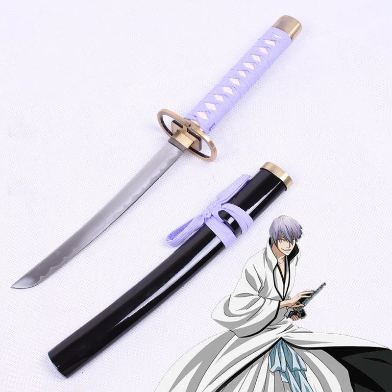 Funny 58 104cm Cosplay Anime Bleach Weapon Gin Ichimaru Wooden Sword Model Costume Party Anime Show Japan Samurai Sword Gift Action Figures Aliexpress