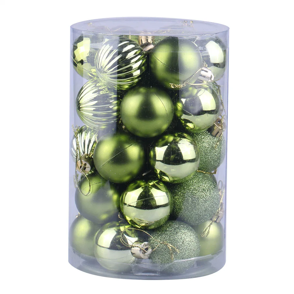 Fruit green 34 шт 40 мм Рождественская елка шар-безделушка подвесное украшение для домашней вечеринки декор рождество#45 - Цвет: Fruit green
