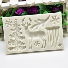 Christmas Tree Elk Snowflake Shape Silicone Mould