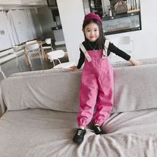 Ковбойские подтяжки для девочек; брюки; коллекция года; осенняя одежда; стиль; западный стиль; корейский стиль; Детский комбинезон; универсальные подтяжки