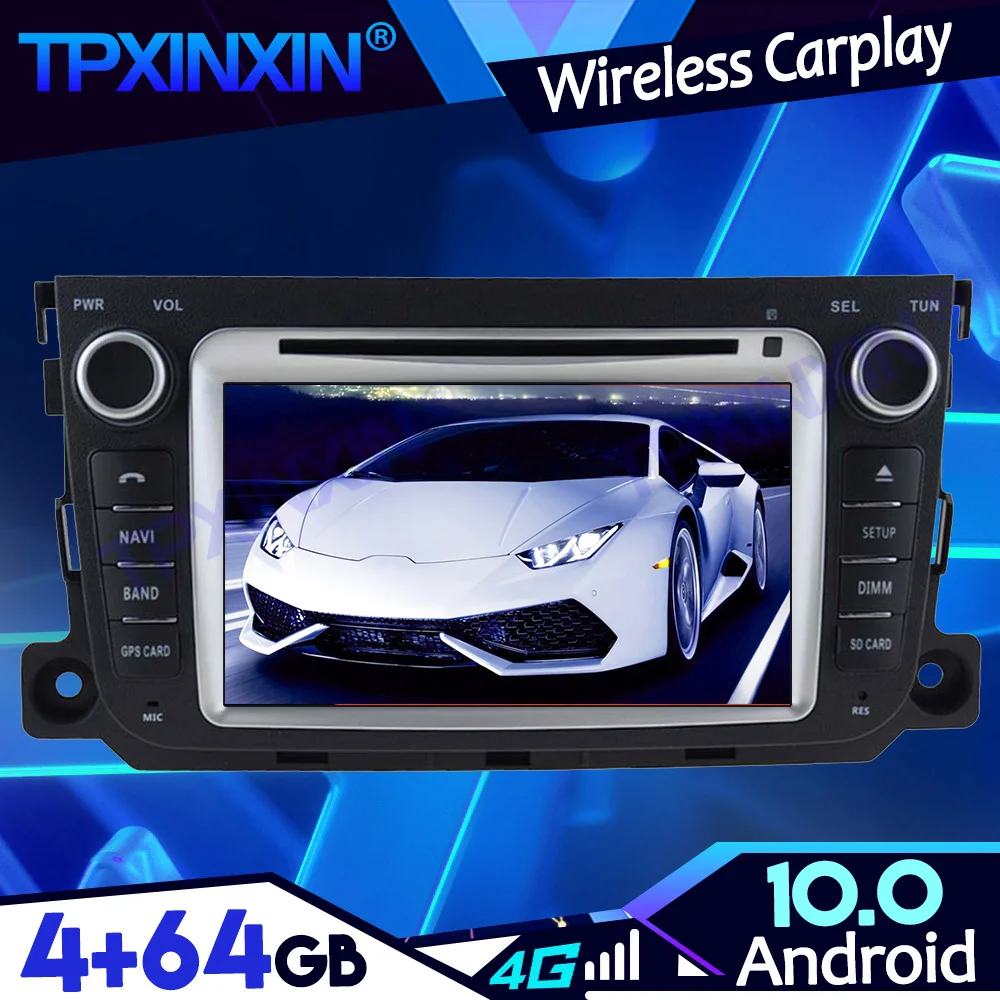 

IPS Android 10 Carplay PX6 4-64G For BENZ SMART 2013 Car DSP Tape Recoder Player Head Unit Navigation GPS Auto Radio Multimedia