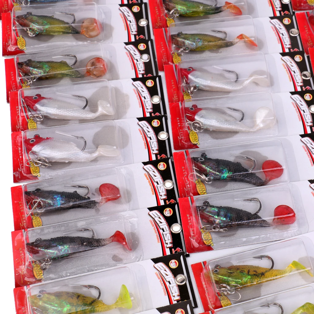 30Pcs/Pack Swim Shad 03 Fishing Lures Multicolor Trout Powerbait Soft Power Minnow Soft Lure Swim Crank Baits