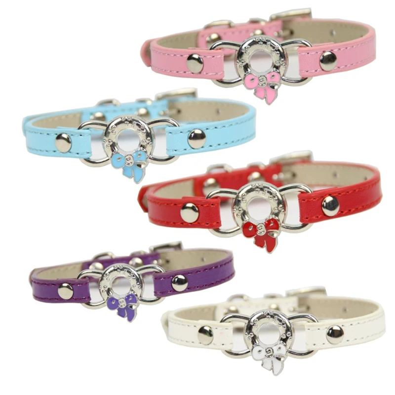 

Pet Cute Dog Collar With Bow Tie Adjustable Dog Collars Control Handle Training Pet Puppy Kitten Collar Pet Supplies Products