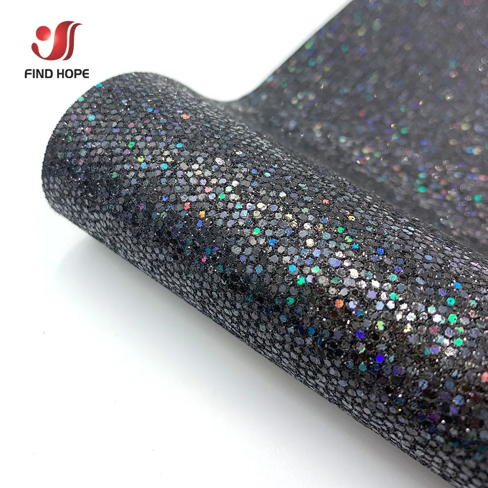 Self-Adhesive Diamond Glitter Faux Leather Vinyl – Decorative Craft & DIY Material (20x120cm)