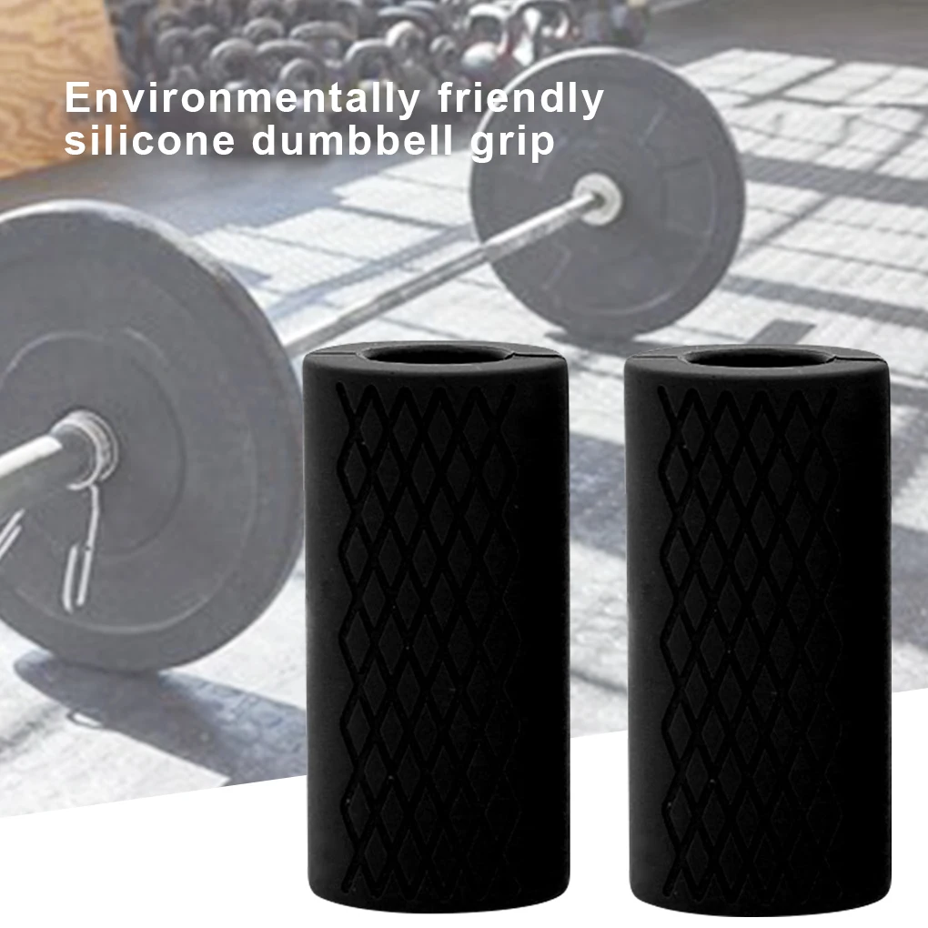

1 Pair Barbell Dumbbell Grips Kettlebell Fat Grip Thick Bar Handles Pull Up Weightlifting Support Anti-Slip Pad