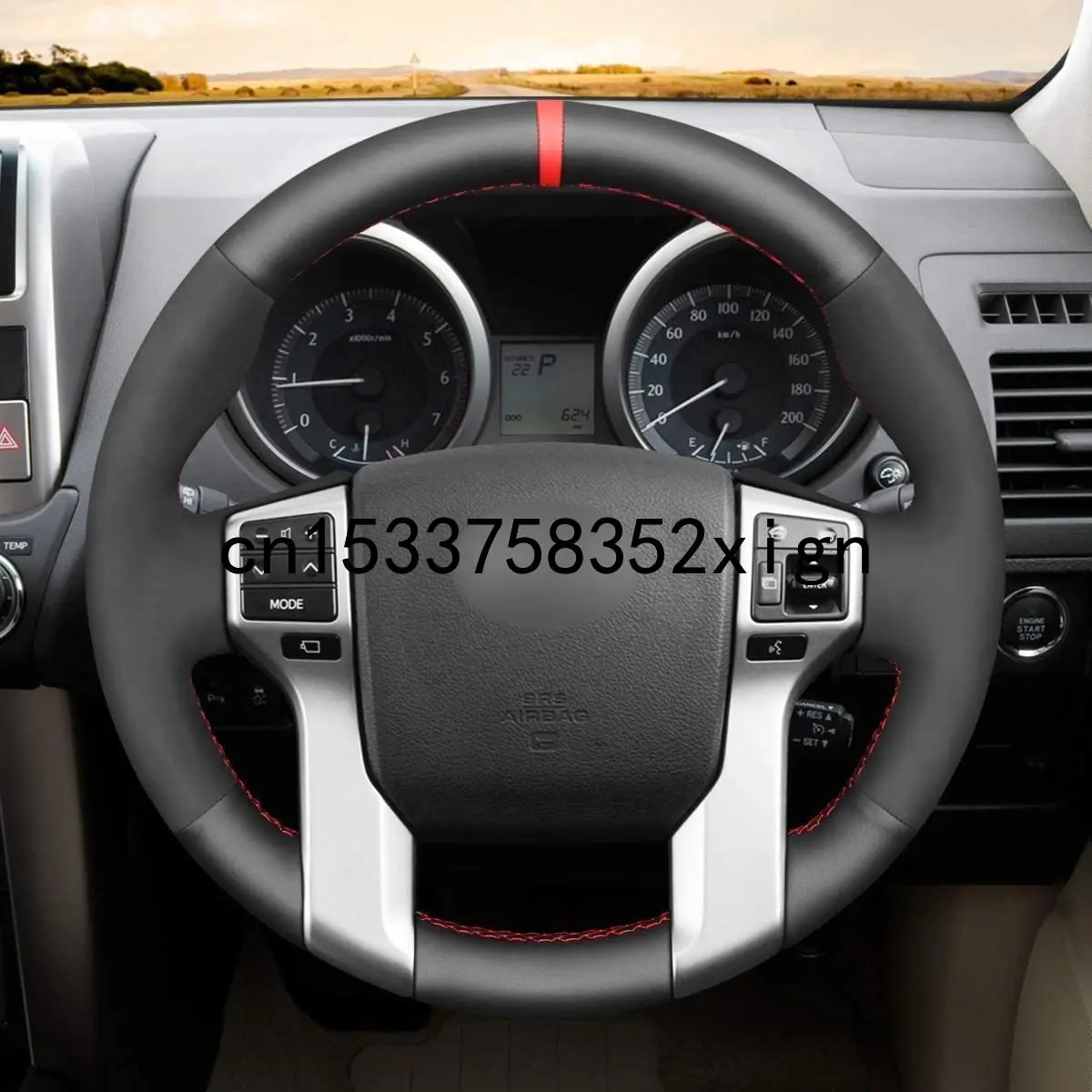 

DIY Genuine Leather Custom Fit OEM Car Steering Wheel Cover For Toyota Tacoma/Tundra/ 4Runner/2010-2020 Sequoia car wheel cover