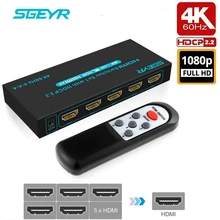 SGEYR 4k HDMI переключатель 5x1 HDMI коммутатор сплиттер 5 вход 1 выход HDMI сплиттер 5 в 1 HDMI адаптер для ПК ноутбука PS3 PS4 ТВ