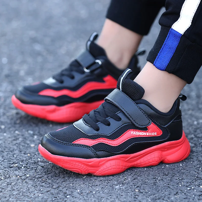 

BOY'S Running Shoes 2019 Autumn New Style Children Sports Shoes Mesh Big Boy Breathable Casual Shoes Korean-style Cotton-padded