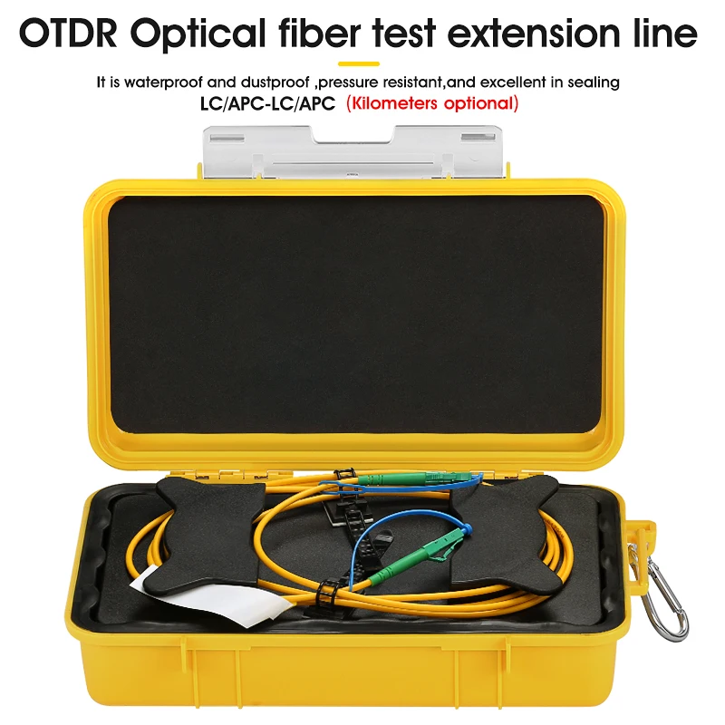 Mejor precio Caja de Cable de lanzamiento OTDR, anillos de fibra óptica, eliminador de zona muerta, LC/APC-LC/APC OTDR, 1km SM 1310/1550nm, Envío Gratis Eqy6Qj3M