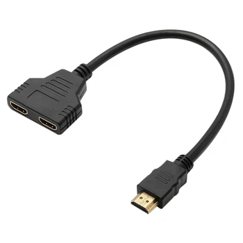 

4K HDMI Cable Splitter Adapter 2.0 Converter 1 In 2 Out 1 Male to 2 Female UHD for TV DJA88