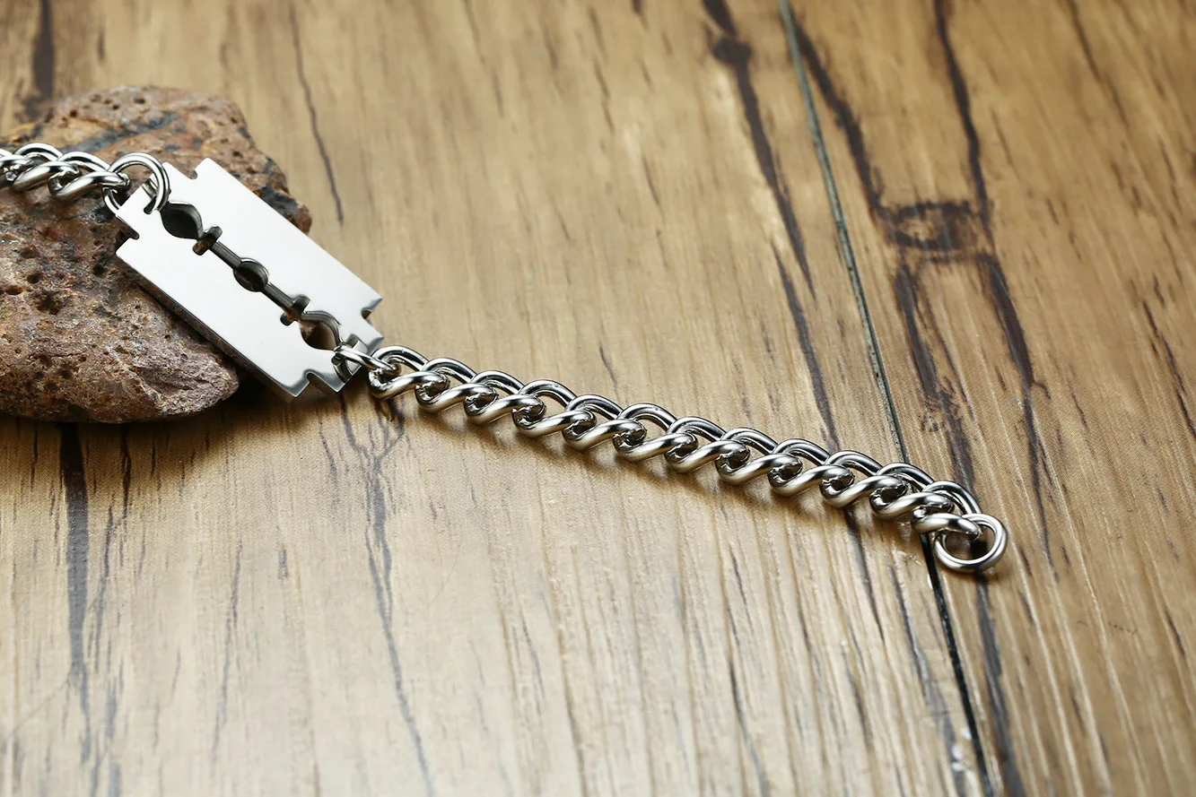 FXM браслет из нержавеющей стали manbracelet Новое поступление crooss форма ювелирные изделия самый популярный браслет для мужчин лезвие подарок на день рождения