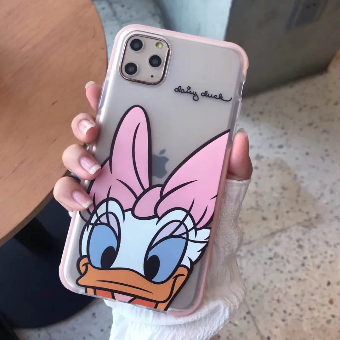 Силиконовый чехол для iphone 11pro XS MAX XR 6s 7 8 Plus funda donald duck diamond apple iphone 11pro Max чехол - Цвет: Transparent Daisy