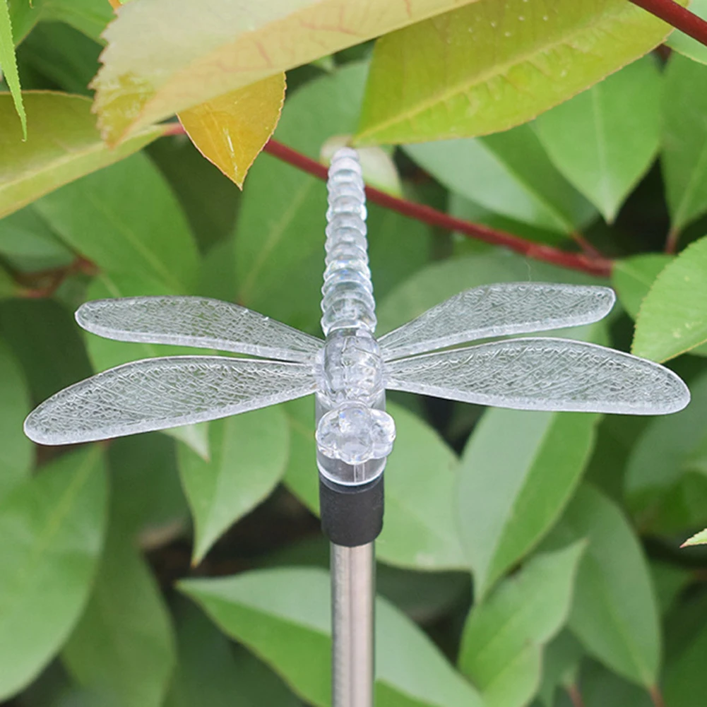 3Pcs Outdoor Garden Yard LED Butterfly Dragonfly Shaped Solar Decor Lawn Lamp