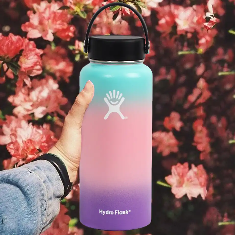 pink hydro flask 32 oz straw lid