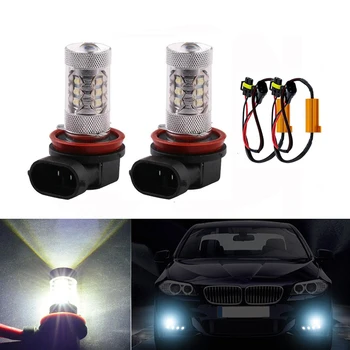 

2x H8 H11 LED Fog Light Driving Bulbs No Error For BMW 3/5-Series 328i 335i E39 525 530 535 E46 E61 E90 E92 E93 F10 X3 F25