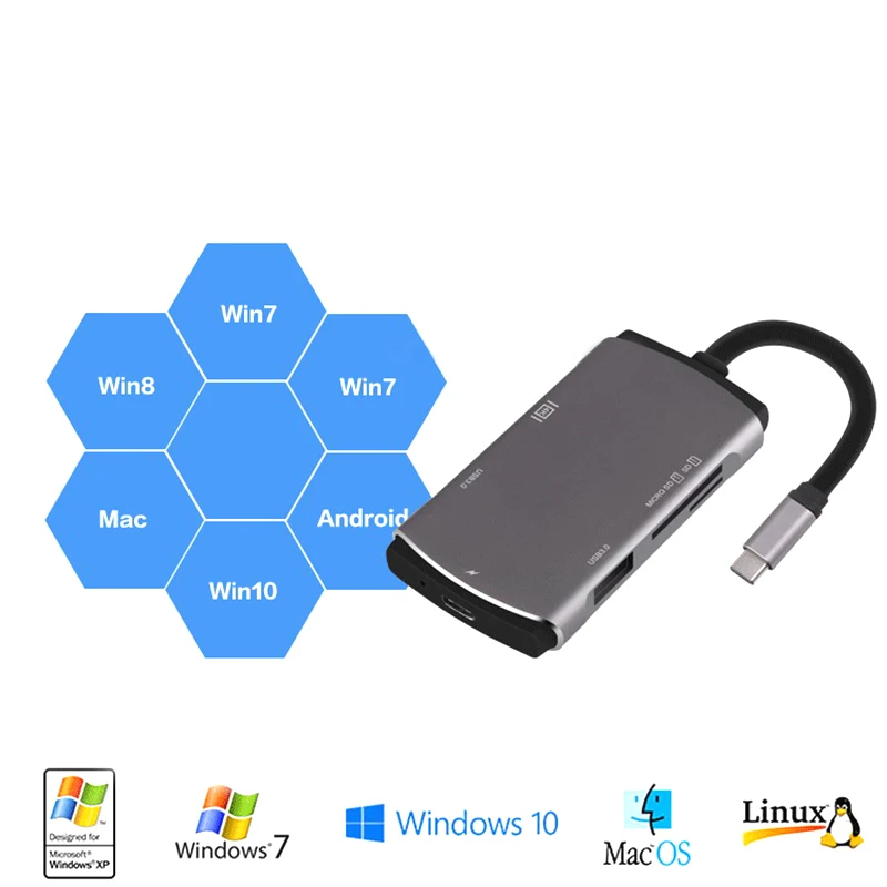 Dex станция для samsung Galaxy S8 S9 Plus huawei Xiaomi Redmi usb type C адаптер для Macbook Pro с 4K HDMI USB-C зарядки SD