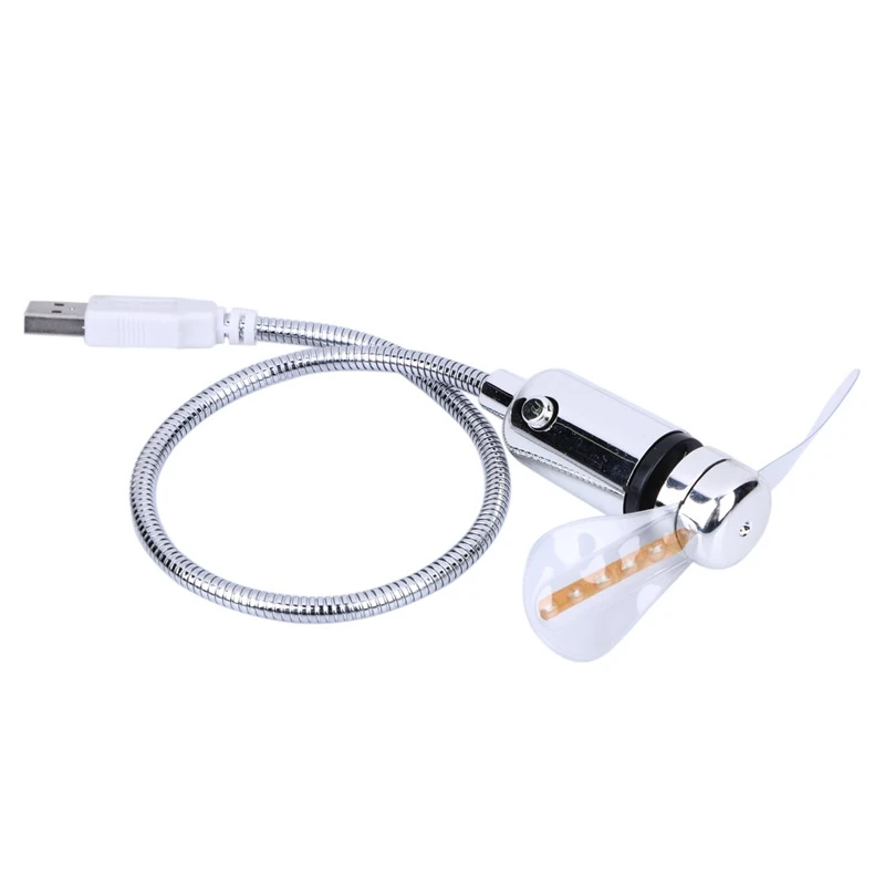 Ручной мини USB вентилятор гаджеты гибкие на гибкой ножке, светодиодная часы прохладные для ноутбук Laptop персональный компьютер в режиме реального времени дисплей прочный регулируемый