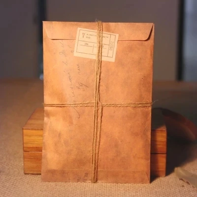  50Pcs/Lot 16x11cm Old Style Vintage Paper Envelope Brown Kraft Packaging For Retro Postcard Invitat - 4.00049E+12