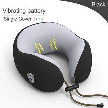 

Nap Travel Electric Therapy U Shape Massage Pillow Home Office Headrest Resting Sleeping Soft Portable Neck Support Driving