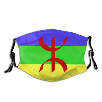 

Flag Of Amazigh Adult Reusable Face Mouth Mask Pattern Drapeau Amazigh Berber Protection Cover Mouth Muffle with Filters