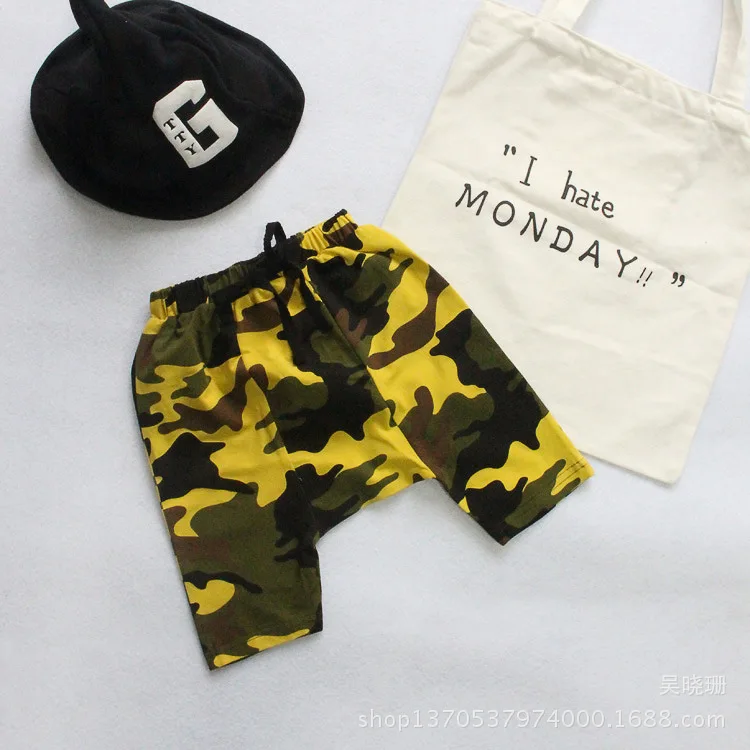 

Child Shorts Children Summer Camouflage Street Large Bottom Shorts Men And Women tong zhong ku Childrenswear Beach Harem Shorts