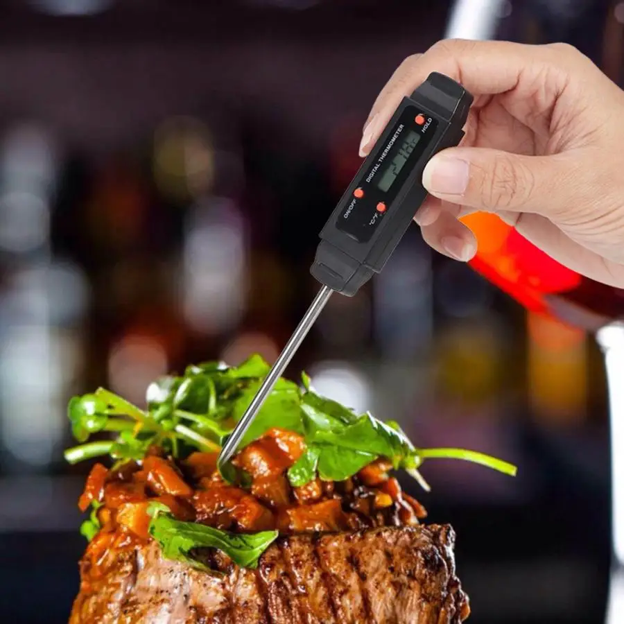 Anpro кухонный цифровой термометр для барбекю, мяса, торта, конфет, жарки, гриля, столовой, домашнего приготовления, термометры измерители с батареей