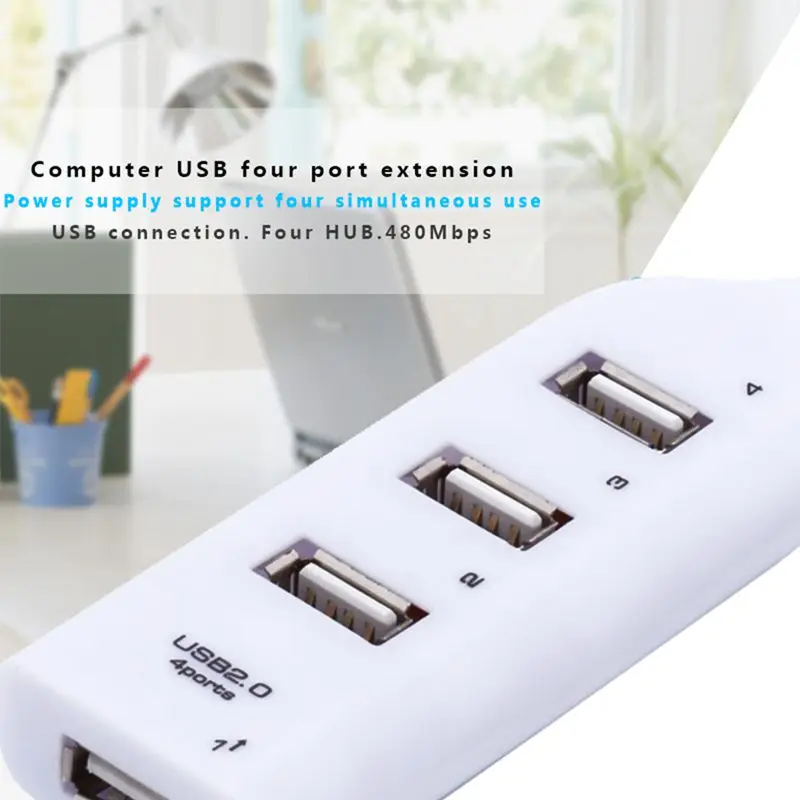 Высокоскоростной Micro Mini 4 порта 2,0 usb-хаб сплиттер адаптер для ноутбука ПК ноутбук приемник периферийные устройства для компьютера аксессуары