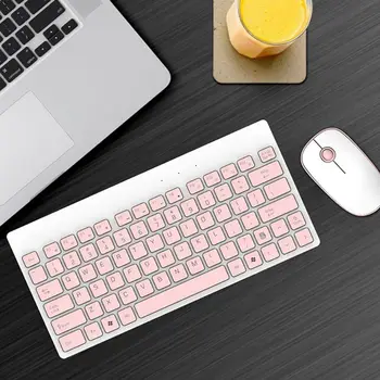 

Wireless Keyboard Mouse Silent Ultra-Thin Cute Combo Set for Office Home Desktops Notebooks Laptops PC Personal Computer