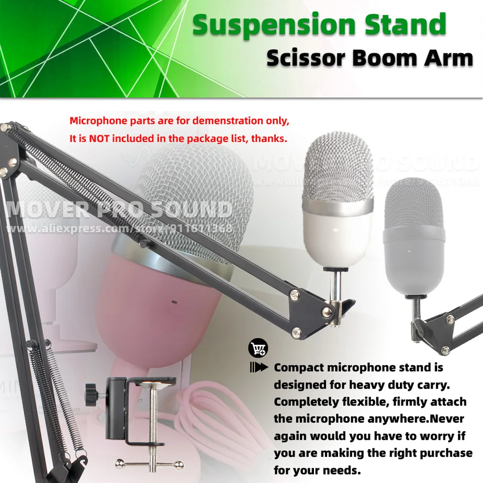 マイクスタンド用デスクトップクリップ,razer seiren用ブームアーム