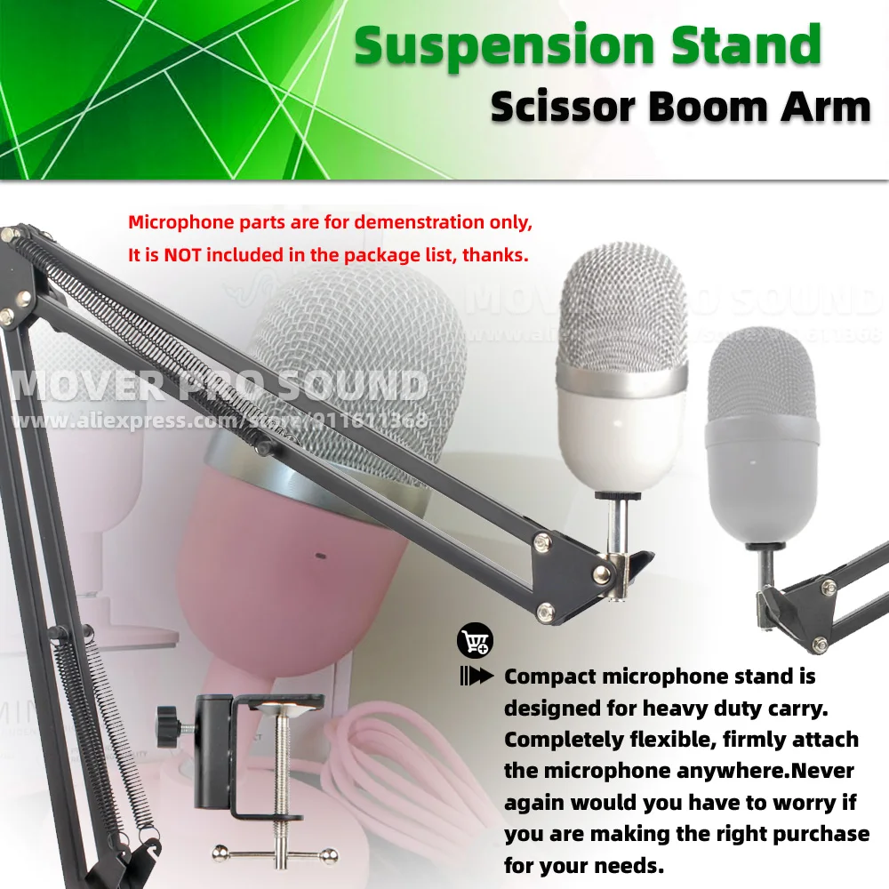 Support de microphone en porte-à-faux pour Razer Seiren, ciseaux,  suspension à clip, mini support de micro de bureau - AliExpress