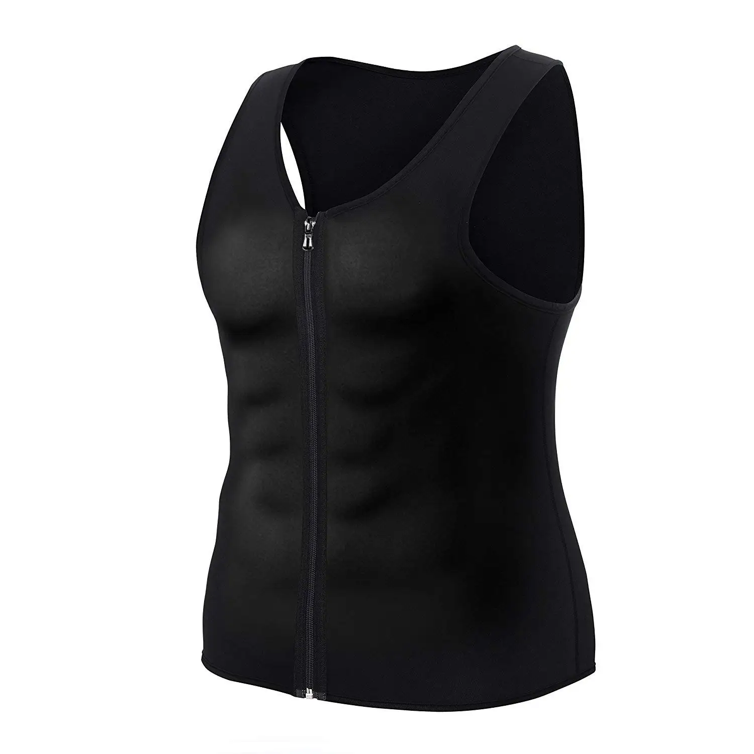 Men Waist Trainer Vest for Weight Loss Neoprene Corset Body Shaper Zipper Sauna Tank Top Workout Shirt Abdomen Control M-2XL
