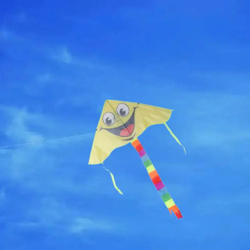 Мультфильм улыбающееся лицо воздушный змей для детей Спорт на открытом воздухе смайлик анимация летающие воздушные змеи 72XC