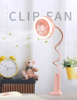 

Portable USB Fan Flexible with LED Light 2 Speed Mini Fan Adjustable Air Cooler Small Desk Desktop USB Cooling Fan for Child