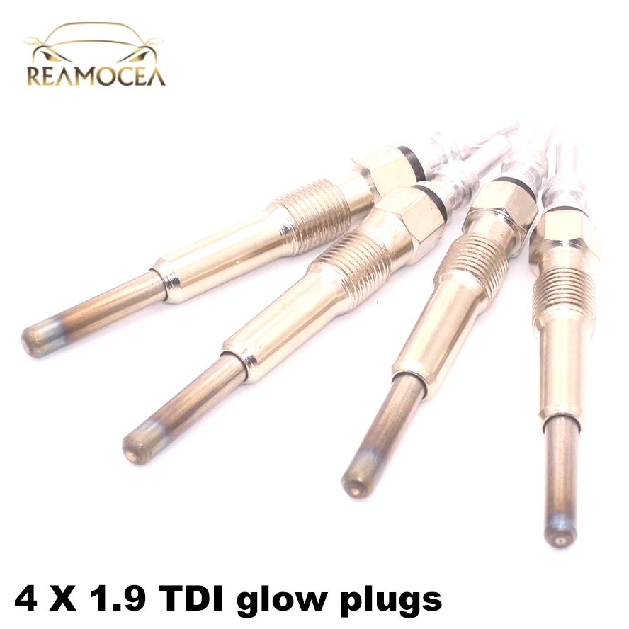 Reamocea 4Pcs 11V Diesel Glowplugs 1.9TDI Dual Coil Glow Plugs DRX00059