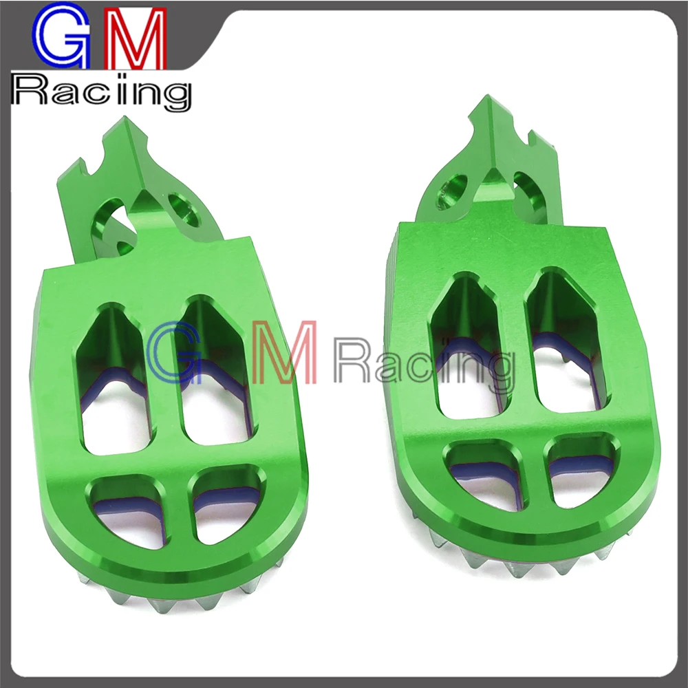 MX Aluminum CNC Foot Pegs Rest Footpegs Pedals For KAWASAKI KX250F 06-16 KX450F 07-16 KLX450R 08-13 KX 250F 450F Dirt Bike