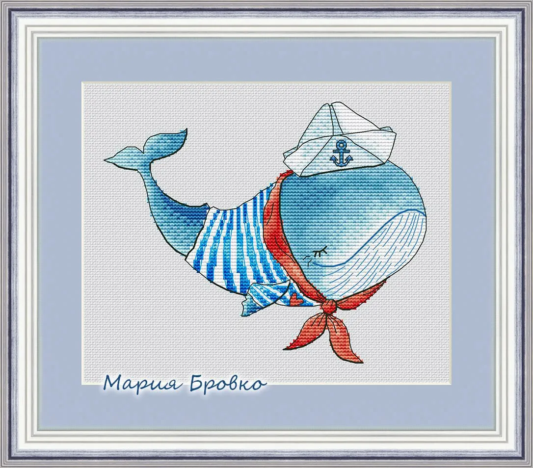 

FF Little Pirate Counted Cross Stitch Kit Cross stitch RS cotton with cross stitch Little whale