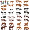 Evemodel 36pcs Model Trains HO Scale 1:87 Model Horses Cows Farm Animals with Model Figures 1