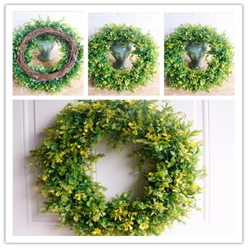

45cm Spring Green Plant Garland Door Decoration Hanging Wall Decoration Leaf Vine Wedding Shooting Props Home Decoration Garland